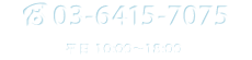 03-6415-7075（平日10：00〜18：00）